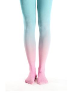 Ombre Tights, Librarian Style, Turquoise Ombre, Bubble Party, Push Up Lingerie, Pink Tights, Goth Clothing, Geek Jewelry, Colored Tights