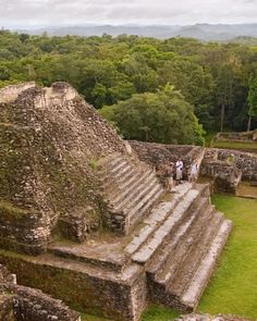 an aerial view of the ruins at tempangir, with trees in the background