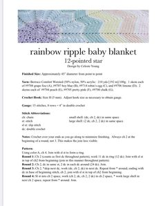 an article about rainbow ripple baby blanket