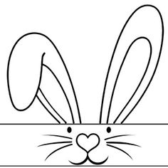 an easter bunny's face is shown in the shape of a rectangle frame