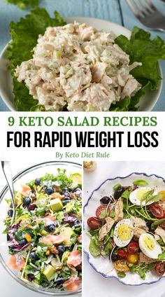 Salad Recipes For Lunch, Fedtforbrændende Mad, Keto Salad Recipes, Salad Recipes Low Carb, Recipes For Lunch, Keto Salads, Keto Salad, Egg Diet Plan, Diner Recept