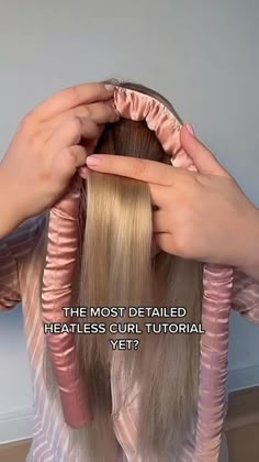 How To Use Heatless Hair Curlers, How To Wrap Heartless Curls, Heatless Curls Overnight How To, How To Rag Roll Your Hair, Heatless Curl Headband, Curling Headband Tutorial, Heatless Hair Rollers Tutorial, How To Use Heatless Curling Rod Headband