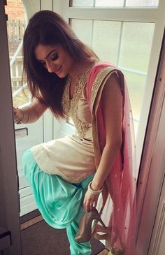 Pinterest: @pawank90                                                                                                                                                                                 More Neeru Bajwa Suits, Neeru Bajwa, Patiyala Suits, Punjabi Fashion, Designer Punjabi Suits, Patiala Suit, Punjabi Dress