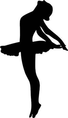 a black and white silhouette of a ballerina