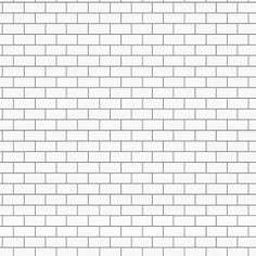 a white brick wall with black and white lines