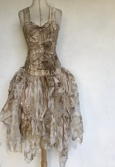 Tattered Clothes Aesthetic, Macabre Outfit, Ragged Dress, Wasteland Outfit, Burned Clothing, Wasteland Costume, Apocalyptic Outfit, Tattered Dress, Creepy Fashion