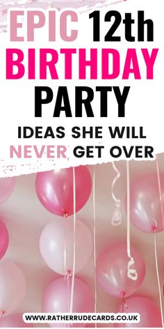 Best 12th birthday party ideas for tweens 12th Birthday Girl Ideas, Twelve Birthday Party Ideas, 12th Birthday Party Ideas Girl, Birthday Party 12 Girl, 12 Yrs Old Girl Birthday Ideas, 12 Yo Birthday Party Ideas, Ideas For 12th Birthday Party Girl, 12 Birthday Theme Ideas, 12th Bday Party Ideas