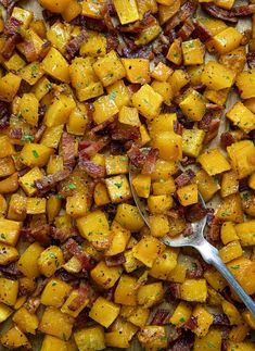 Try this irresistible recipe for Maple Bacon Butternut Squash. Oven-roasted with maple syrup and crispy bacon. Bang Bang Sauce, Cooking Bacon, Baked Bacon, Maple Bacon, Cozy Meals, Crumbled Bacon, Butternut Squash Soup, Sweet Chili Sauce, Roasted Butternut Squash