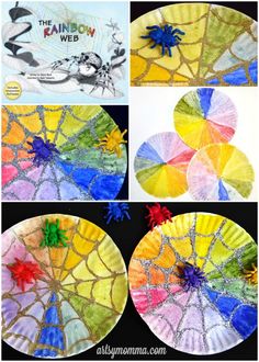 paper plate crafts for kids to make with spider webs