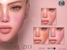 The sims 4 Sims Blush, Mod Makeup, Sims 4 Curly Hair, Sims 4 Nails, Sims 4 Hair Male, Alpha Cc