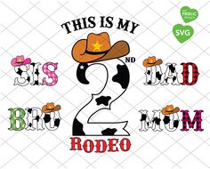 this is my 2nd and 3rd birthday rodeo svg cut file for cricture