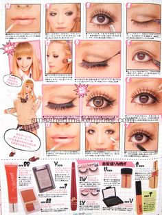 Kogal Fashion, J Makeup, Japan Makeup, Cool Makeup Looks, Makeup Tut