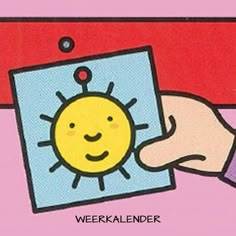 a hand is holding an image of a smiling sun on it's face, with the caption weekender