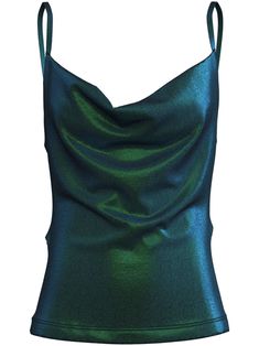 emerald green lurex detailing spaghetti straps V-neck V-back straight hem Emerald Green Clothes Aesthetic, Emerald Green Outfits, Dark Green Outfits, Dark Green Clothes, Emerald Green Fashion, Emerald Green Shirt, Emerald Green Outfit, Emerald Green Top, Green Silk Top