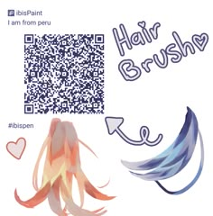 a qr code for hair brushes is shown