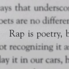 the word rap is written in an open book