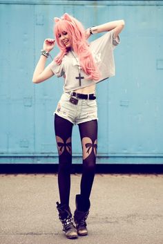 pastel goth Fun Aesthetic, Scene Girl, Character Wardrobe, Goth Outfit, Pastel Grunge