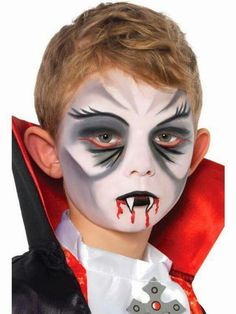 Dracula Face Paint, Dracula Makeup, Vampire Fancy Dress, Face Painting Halloween Kids, Childrens Makeup, Halloween Crayons