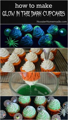 how to make glow in the dark cupcakes