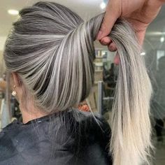 White Sand Highlights, Long Grey Hair, Silver Grey Hair, Hair Done, Blonde Hair Looks, Brown Blonde Hair, Ombre Hair Color, Hair Color And Cut, Grey Hair