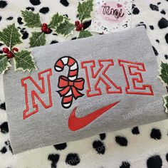 Candy Cane Bow Christmas Embroidered Shirt Wishlist 2024, Cool Fathers Day Gifts, Best Mothers Day Gifts, Bow Christmas, St Patrick's Day Gifts, Son Gift, Sons Birthday, Daughter Birthday, Embroidered Tshirt