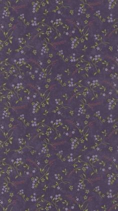 a purple background with small flowers and leaves