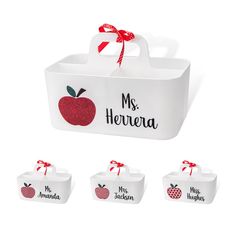 PRICES MAY VARY. MEANINGFUL -Divided Storage Tote Holder for Teacher-The storage box is cute and fun with attractive apple decoration elements. Placing it on a table can add a warm and fun vibe and help maintain a tidy and organized workspace. Its portable design allows you to quickly move and manage your essential items between different rooms. MATERIAL - Plastic;Customized Desk Organizer - This is the perfect product to show your personality. It can be personalized with your name or a special Teacher Desk Organizer, Teacher Supplies Gift, Teacher Desk Organization, Pencil Holder For Desk, Dollar Store Bins, Pencil Holders For Desk, Teacher Accessories, Teacher Holiday Gifts, Cute Teacher Gifts