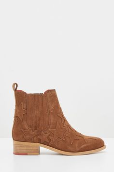 A pair of 100% suede western boots with appliqué stars   step out in stellar style. Features comfy memory foam cushioned insoles and elastic gussets.  Main - 100% Textile. Lining - 100% Leather. Sock - 100% Resin. Suede Western Boots, White Stuff, Brown Ankle Boots, Suede Ankle Boots, Western Boots, Next Uk, Spring Outfits, Chelsea Boots