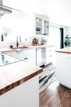 the kitchen is clean and ready for us to use in its new owner's home