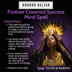 a woman with a crown on her head and text describing how to get ridd