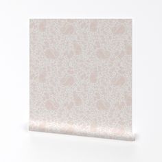 a white and pink wallpaper with hearts on it's back side, against a white background