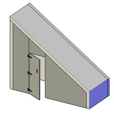 an open door is shown in the shape of a ramp