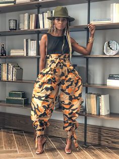 Camo Pant, Balloon Pants, Camo Fashion, African Fashion Modern, Classy Dress Outfits, Camo Pants, Latest African Fashion Dresses, African Fashion Dresses, Fedora Hat