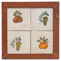 Framed Set of Early 20th Century Hand-Painted Catalan Tiles For Sale at 1stDibs Mid Century Modern Ceramics, Vintage Ceramics, Hand Painted Tiles, Modern Art Deco, Art Masters, Painting Tile, Mid Century Modern Art, Old Master, Vintage Country