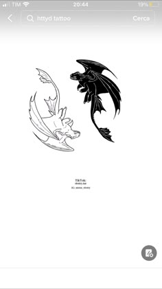 the dragon tattoo design is shown in black and white, as well as an image of a