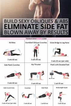 Side Fat Workout, Membakar Lemak Perut, Sixpack Workout, Ab Workout At Home, Strength Training Workouts, Yoga Exercises, Trening Abs, At Home Workout Plan