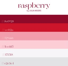 the color scheme for raspberry by julia weiers