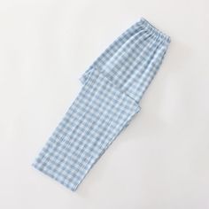 17 Blue Pajama Pants, Pajama Pillow, Loungewear Ideas, Spring Gingham, Long Pajama Pants, Elegant Pants, Light Blue Plaid, Cotton Pajama Pants, Stylish Bedding