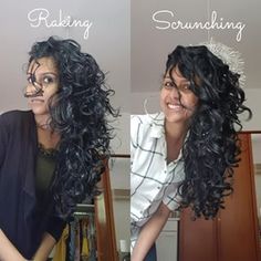 Perm Maintenance Tips, Scrunching Hair Tips, Styling Permed Hair, Wavy Girl Method, How To Style Wavy Hair, Curly Hair Indian, Scrunching Hair, Wavy Hair Naturally, Scrunch Hair