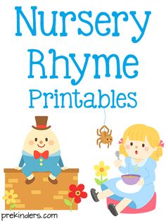 nursery rhyme printables for children to play with and learn how to use them