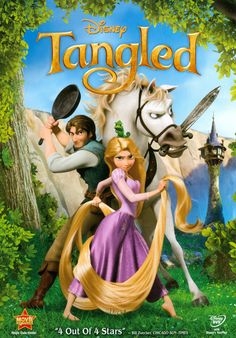 the dvd cover for tangled is shown