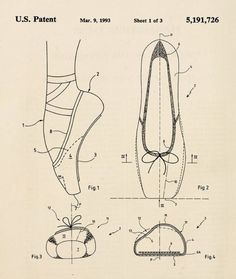 an old book with drawings of shoes and footwear from the u s patent, march 9, 1932