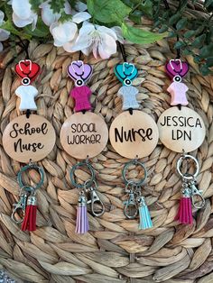 Diy Nursing, Nurse Lanyard, Lanyard Keychain, Cute Nurse, Nurse Gifts, Badge Holders Lanyard, Lanyard, Laser Engraving, Handmade Jewelry