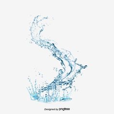 water splashing into the air on a white background