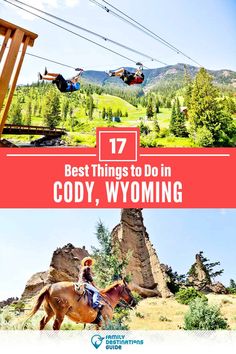 two pictures with the words best things to do in coy, wyoming