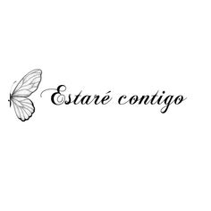 the word estre contigo with a butterfly flying above it