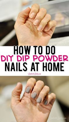 Tips For Dip Powder Nails, How To Do Dipped Nails At Home, Dip Powder Diy, Dip Powder How To, Easy At Home Manicure, Dip Powder Nails How To Do, Nail Dips At Home, How To Apply Nail Tips With Dip Powder, How To Use Nail Powder