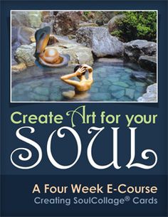 the book cover for create art for your soul, featuring an image of a woman in a pool