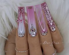 Slay Nails Queens, Slay Nails, Diamond Nail Designs, Aqua Nails, Mauve Nails, Queen Nails, Purple Acrylic Nails