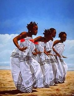 a group of women in white dresses standing on top of a sandy beach with the words shabat shalum vashra al